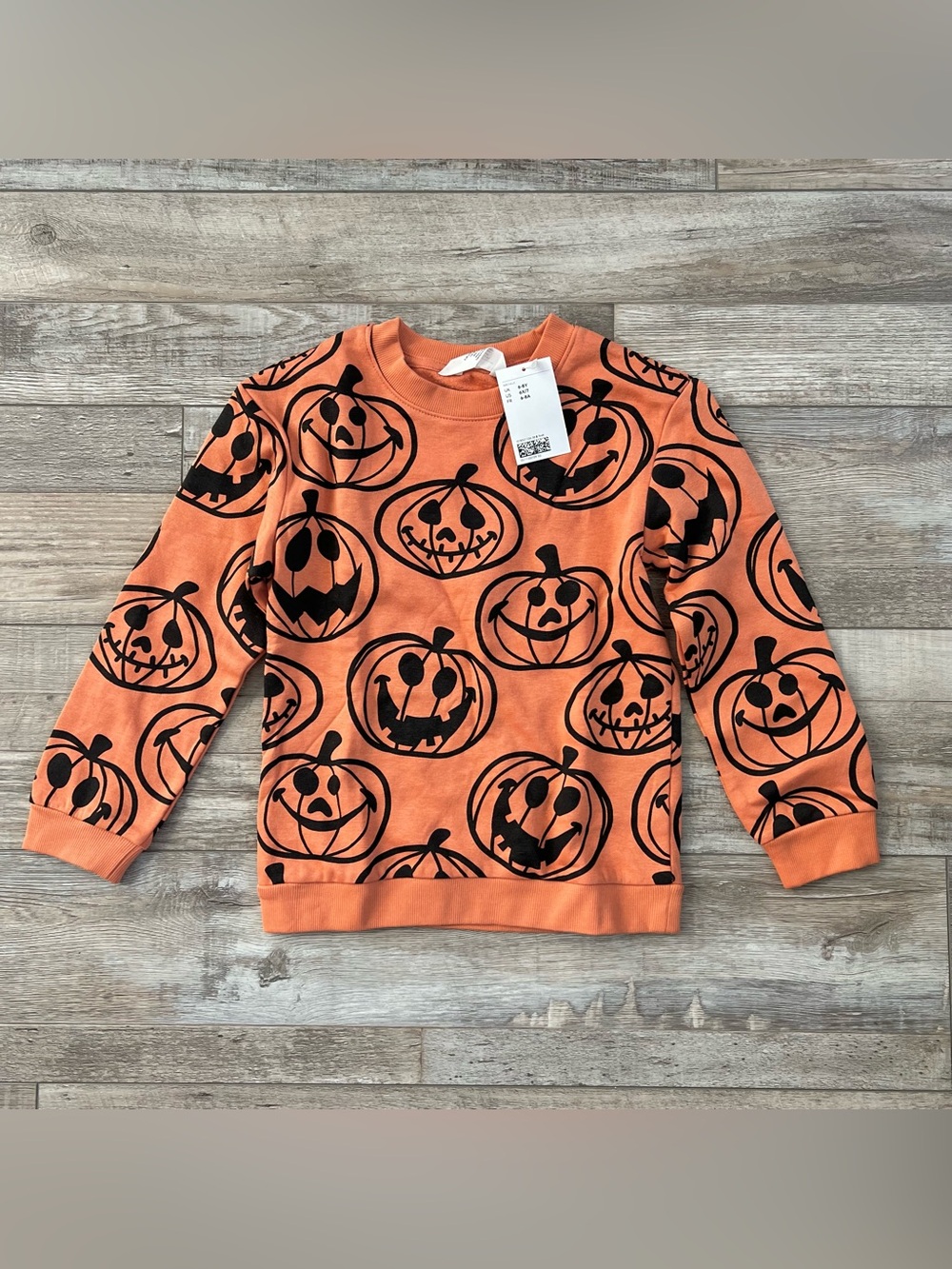 NWT H&M Kids  Halloween Pumpkin Sweater Size 6/7